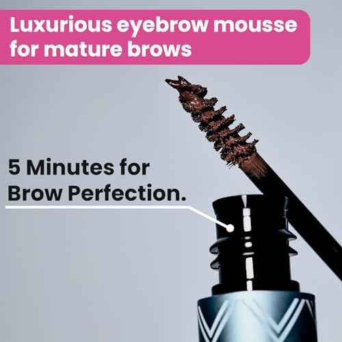 Prime Prometics PrimeBrow Complete ? 3-in-1 Eyebrow Care for Mature Women ? Eyebrow Mousse Tints, Magic Spoolie Brush Shapes, Eyebrow Growth Serum Fills Bald Spots (Deep Brown)