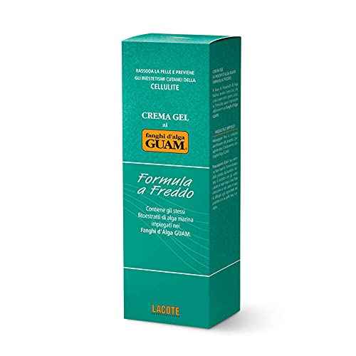 Guam Cooling Anti Cellulite Cream for Thighs and Legs, Natural Cellulite Treatment with Menthol and Seaweed, Best After Body Wrap, Skin Firming Cream Gel, 8.4 OZ