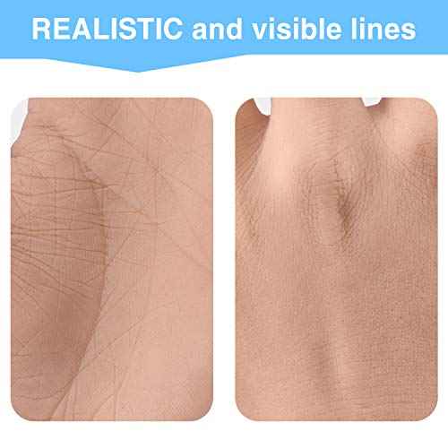 Medarchitect Silicone Henna Tattoo Practice Hand Life Sized Fake Skin Hand Model to Tattoo Training Education for Experienced Tattoo Artists and Beginners (Left Hand)