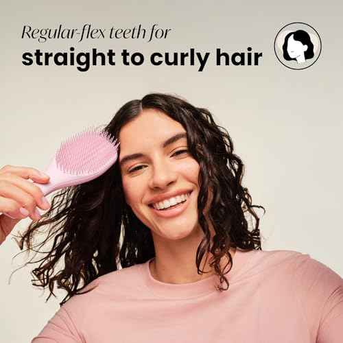 Tangle Teezer Ultimate Detangler Brush for Wet & Dry Hair, Eliminates Knots & Reduces Breakage for All Hair Types, Millennial Pink