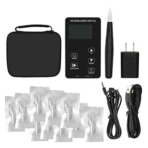 Permanent Makeup Pen Machine Tattoo Pen Touch Screen Panel Power Supply 10PCS Needles Kit For Eyeliner, Lip,Eyebrow AP50