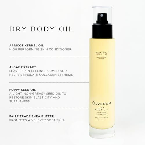 OLVERUM - Natural Dry Body Oil | Vegan, Cruelty-Free, Clean Beauty Fast-Absorbing Body Oil (3.3 fl oz | 100 ml)
