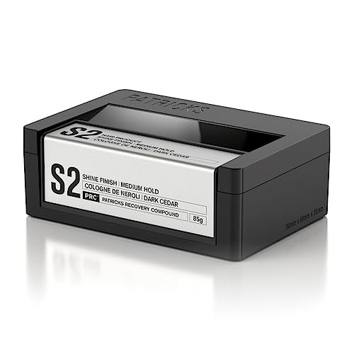 PATRICKS | S2 Shine Pomade | Medium Hold Styling Product | Thickening Paste | For All Hair Control | Travel Size | 75g