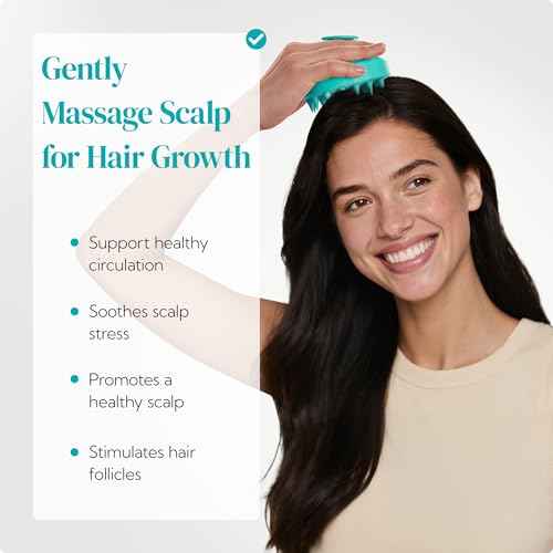 HEETA Hair Scalp Massager Shampoo Brush 2 Pack, Soft Silicone Bristles to Remove Dandruff, Waterproof Hair Scrubber for Both Wet Dry Use, Suitable for Men & Women (Green & Black)