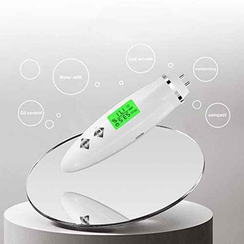 Portable Skin Analyzer, Digital LCD Display Skin Analyzer with Precision Skin Sensor, USB Skin Tester for Beauty Salon, Home, SPA (White)