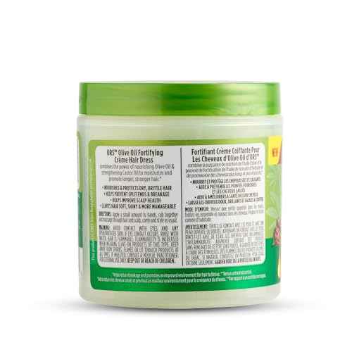 ORS Olive Oil Fortifying Cream Hair Dress Infused with Castor Oil for Strengthening 6 Ounce