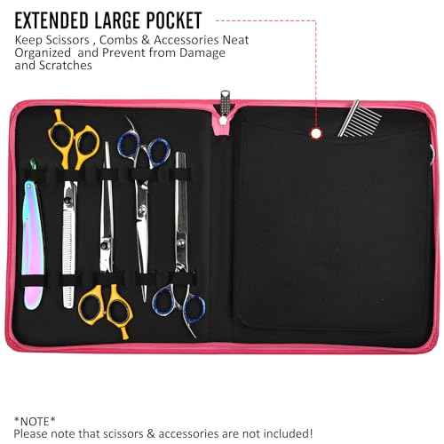 Case Holds 10 Grooming or Beauty Shears (PINK)