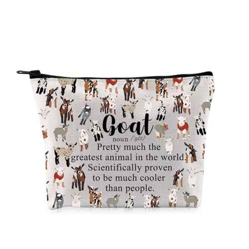G2TUP Goat Lover Gift Baby Goat Makeup Bag Goat Cosmetic Bag Goat Owner Gift Goat Breeder Gift Goat Merch (Baby Goat MB)