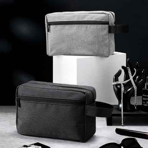 Sanwuta 8 Pcs Travel Toiletry Bag for Men Waterproof Grooming Bag Portable Cosmetic Storage Makeup Pouch Organizer with Large Capacity Groomsmen Gifts for Wedding Day
