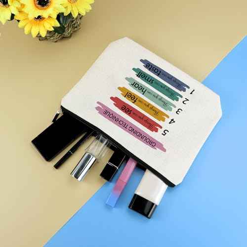 Therapist Gifts Mental Health Makeup Bag School Counselor Gift for Women Physical Therapists Therapy Gifts Cosmetic Bag Graduation Birthday Gift for Coworker Counselor Psychology Thank You Present