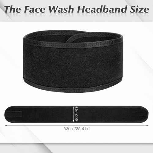obeoby 4 Pack Spa Facial Headbands for Women, Adjustable Face Wash Headband Make Up Wrap Head Stocking Stuffers for Women Girls