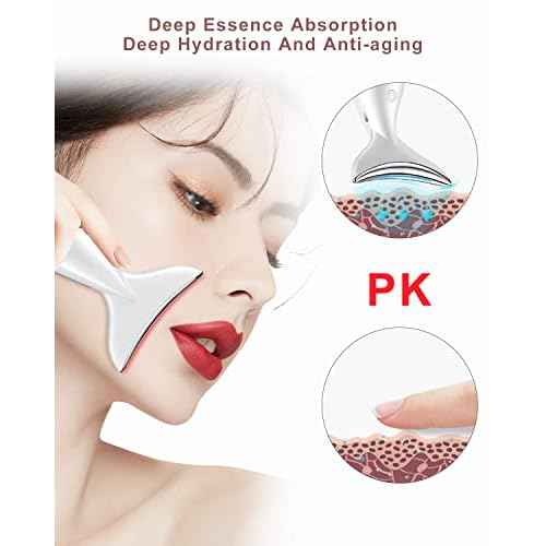 Face and Neck Massger for Skin Care Electric Face Neck Lifting Massager with 45¡É Heat & 3 Massage Modes for Wrinkles Facial Neck Massager (WHITE)