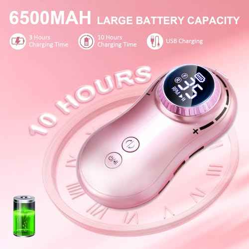 Professional Electric Nail Drill LEDSUUEI: 35000RPM Powerful Electric Nail File Portable Nail Drill with 13 Drill Bits Rechargeable Efile for Acrylic Gel Nails Removing Manicure Pedicure Salon
