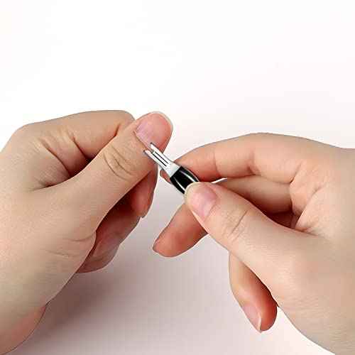 Allstarry 30 Pieces Nail Cuticle Trimmer Remover Rubber Nail Cleaner Double Head Dead Skin Cuticle Knife Removal Fork Plastic Handle Cuticle Pusher Nail art Tools for Girls Women and Men - Black