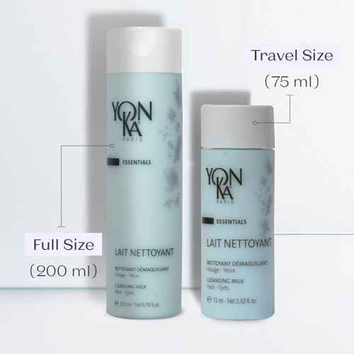 Yonka Lait Nettoyant Facial Cleanser, Gentle Milk Cleanser & Makeup Remover, Daily Plant Based Wash, Moisturize and Balance Skins pH, All Skin Types, Paraben-Free