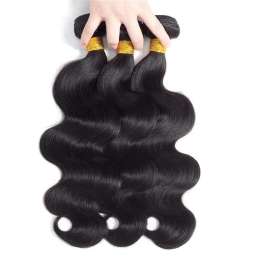 Brazilian Human Hair Bundles 12A Body Wave Bundles Human Hair Unprocessed Brazilian Virgin Hair Weave Bundles Deals Human Hair e Natural Black (black body wave bundles, 16 18 20)