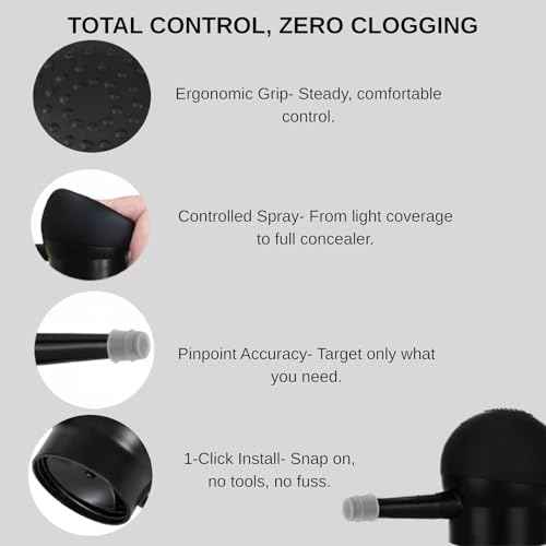 Hair Building Fibers for Thinning Hair for Men Women, 2-in-1 Kit- Enhancements Barber Spray, Thicker Fuller Hair Beard & Hairlines Instantly with Spray Applicator Pump Nozzle, Natural Formula (Black)