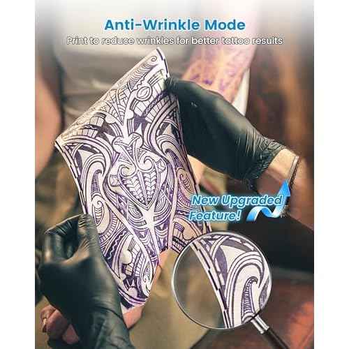 Wireless Tattoo Stencil Printer, Thermal Tattoo Transfer Printer TP83 with 10Pcs Transfer Paper, Bluetooth Tattoo Printer Machine Kit Compatible with iOS£¦Android Phone & PC