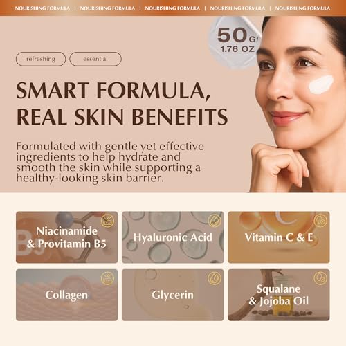 PERFECT ONE Firming Face Cream ? Anti-Aging Collagen Moisturizer with Hyaluronic Acid, Niacinamide, and Squalane for firmer, brighter hydrated skin ? All-in-One Skin Tightening Facial & Eye Cream, 50g