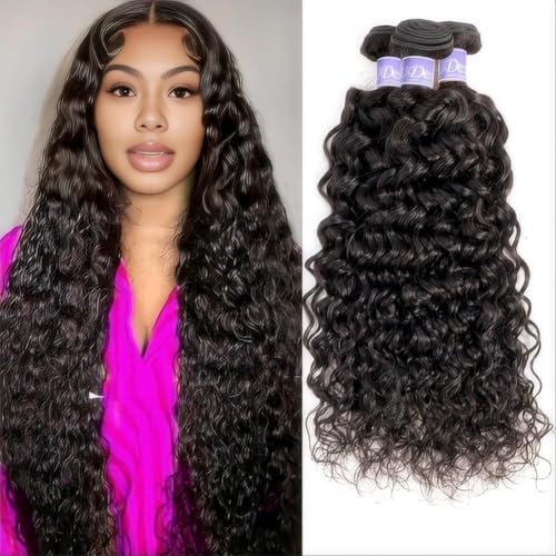 Water Wave Bundles Wet and Wavy Bundles 100% Unprocessed Brazilian Virgin Hair Water Curly Hair Extensions for Black Women 16 18 20inch