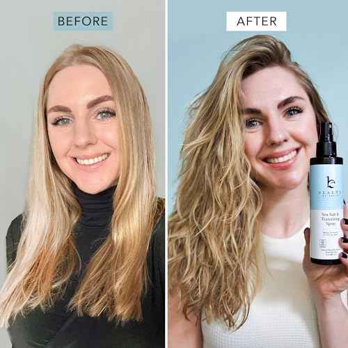 Beauty by Earth Sea Salt Spray for Textured Beach Waves & Volume - USA Made with Organic Ingredients, Texturing and Volumizing Spray for Fine Hair for Men & Women