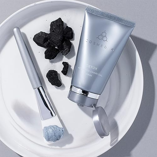 COSMEDIX Exfoliating Face Mask - Deep Cleansing & Detoxifying Facial Mask for Daily Impurities, Oil, Dirt, Dead Skin & Residue - Gentle for Sensitive Skin with Activated Charcoal & Kaolin Clay