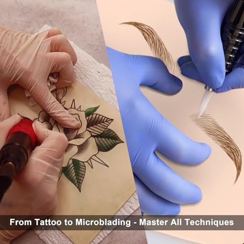 Blank Tattoo Practice Skins - Autdor 10Pcs Tattoo Skin Practice Double Sides 8x6" Fake Skin Tattooing and Microblading Eyebrow Practice Skin for Tattoo Supplies,Beginners and Experienced Artists