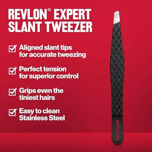 Revlon Expert Slant Tweezer, High Precision For an Easy Hair Removal, Made With Stainless Steel, 1 Count