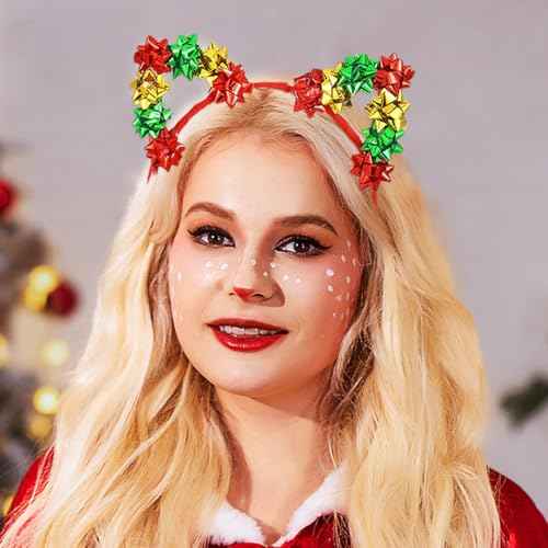 Sixexey Cat Ear Headband Set Jingle Bell Earrings Holiday Party Hair Accessories for Women