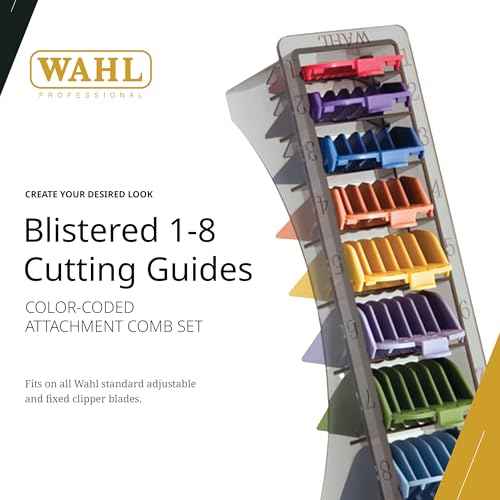 Wahl Professional Cutting Guides 1/8 Color Coded Clipper Guards Durable Easy To Use