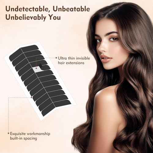 180 Pcs Hair Extension Tape, Double Sided Tape in Tape Replacement, Strong Adhesive Tape for Hair Extensions (Black)