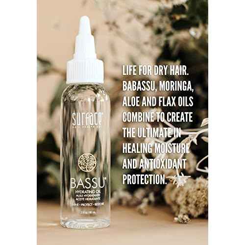 Surface Hair - Bassu Moisture Hydrating Oil- Restore, Moisturize, Detangle & Soften - 8 fl oz