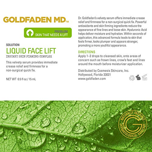 Goldfaden MD Liquid Face Lift Rapidly Improve Feel of Skin Smoother Stronger and Firm 0.5 fl. oz.