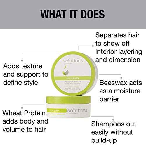 GREAT CLIPS Solutions Pliable Putty, 2oz | Finishing Hair Product w/Medium, Workable Hold | Provides Flexibility & Texture