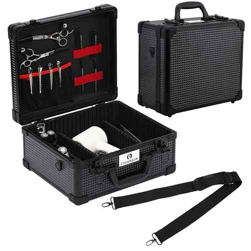 Large Barber Carrying Case, Hairdresser Tool Box Organizer Traveling Case, Portable Travel Barber Suitcase for Hair Stylist Pet Groomer Beauty Salon Makeup Artist