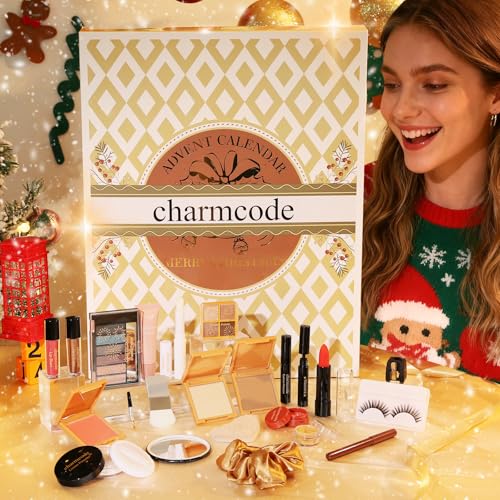 Makeup Advent Calendar 2025 ? 24 Days Christmas Make Up Gift Set for Adlut Women & Teen Girls, CHARMCODE Xmas Cosmetic Countdown Calendar, Full Holiday Beauty Kits with Surprises