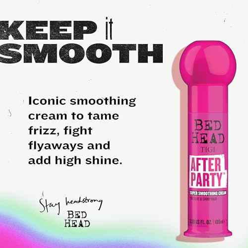 TIGI Bed Head After Party Super Smoothing Cream ? Anti Frizz Hair Styling Product, Humidity Protection for Frizzy, Dull, or Coarse Hair