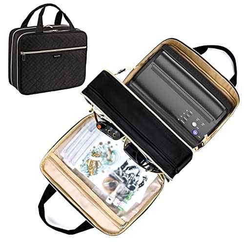 Tattoo Carrying Case-Tattoo Supplies Organizer-Tattoo Kit Case -Tattoo Supplies Carrying Bag for Tattoo Stencil Printer, Tattoo Ink, Tattoo Equipment, Tatoo Pens Black (BAG ONLY)