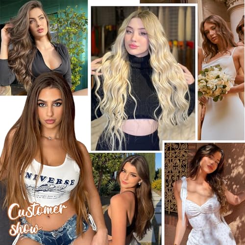 Sisily Clip in Hair Extensions Real Human Hair,20 inch 120g, Natural Straight Human Hair Clip in Extensions for Black Woman, Soft Straight 7pcs Per Set with 16 Clips Double Weft