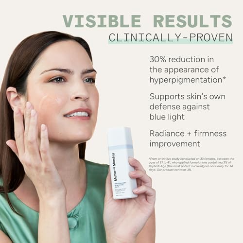 Anti-Blue Light Brightening Serum - Digital Screen Protection Face Serum with Antioxidants - Anti-Aging Skin Brightening for Dark Spots & Firmness