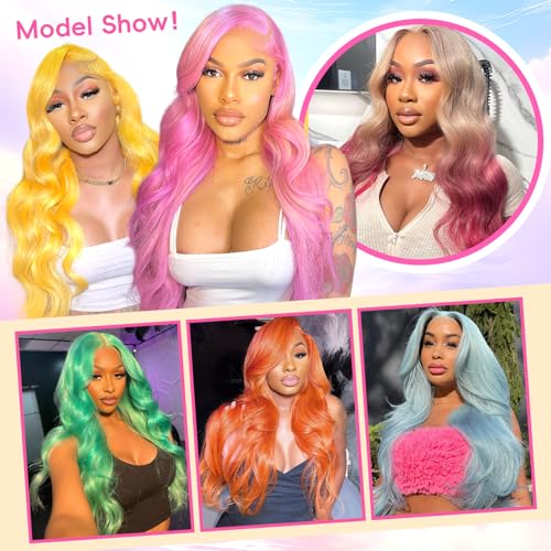 613 Lace Front Wig Human Hair 200 Density Blonde Wig Human Hair Blonde Body Wave Lace Front Wigs Human Hair Pre Plucked 613 HD Lace Frontal Wig 13x6 22 Inch