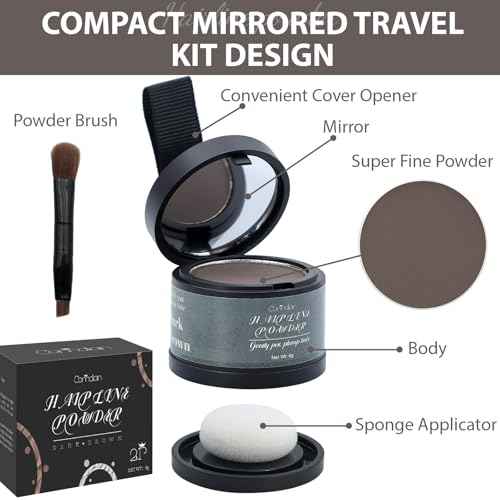 2 Pack Hairline Powder for Women and Men, Used to Root Touch Up Hair Color, Thinning and Gray Hair Coverage and Bald Spots Coverage, Dark Brown