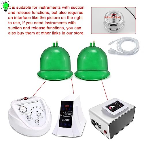 Elitzia Vacuum Cups for Butt Lifting 3000ML/101Fl.oz Vacuum Cupping Machine Accessories Extra-Large Buttocks 9.05inch bottom diameter 6.69inch height 1 Pair ETHX005 (Emerald)
