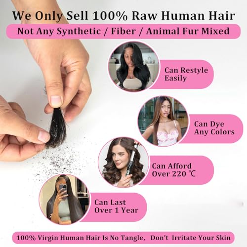 Upgrade Real Skinliked 5X5 HD Closure Human Hair Straight Lace Closure 0.095 mm Ultra Thin Invisible HD Lace Closure Pre Plucked Natural Hairline With Baby Hair 100% Real Human Hair Black 14 Inch