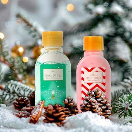 Christmas Advent Calendar 2025, 12 Days of Holiday Advent Calendar for Women, BODY & EARTH Spa Gift Baskets with Snowman Bath Bomb, Scented Candle, Christmas Hat, New Year Bath Set for Women