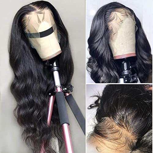 Foreverlove Body Wave Lace Front Wigs Human Hair Pre Plucked 200% Density Brazilian Virgin Human Hair 13x4 HD Lace Frontal Wigs (16 Inch)