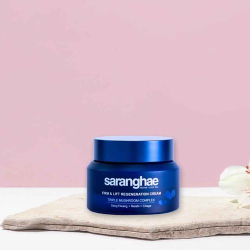 Saranghae Hydrating Moisturizer Face Cream for Soft, Smooth Skin, Face Moisturizer for Dry Skin, with Triple Mushroom Complex: Reishi + Chaga + Sang Hwang along with Hyaluronic Acid - 2.02 oz