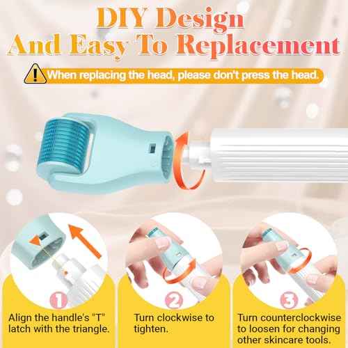 Derma Roller Set - UUPAS 10 in 1 Microneedling Roller Kit for Face, Body, Hair, Beard and Scalp - Ice Face Rollers for Women and Men with Storage Case