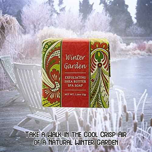Christmas Soap Sampler- Set of 4 Scents- Mistletoe, Peppermint Frost, Winter Garden and Fresh Holly- Enriched with Shea Butter and Essential Oils- Ideal Basket Filler, Stocking Stuffer for Guests