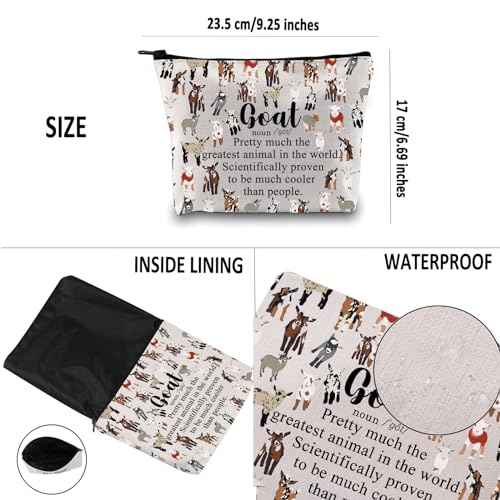 G2TUP Goat Lover Gift Baby Goat Makeup Bag Goat Cosmetic Bag Goat Owner Gift Goat Breeder Gift Goat Merch (Baby Goat MB)